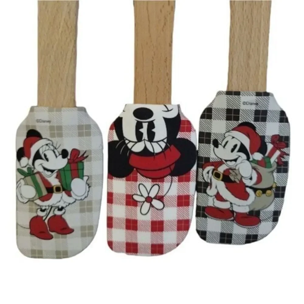 Disney Minnie Mouse 4 Christmas Themed Silicone Spatulas Set NWT